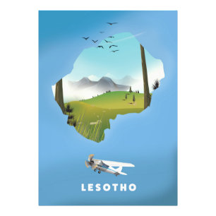 Lesotho Südafrika Skipposter Fotodruck