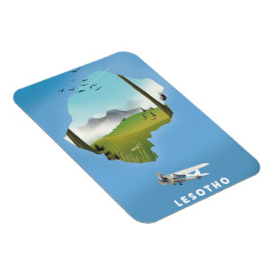 Lesotho Südafrika Skipposter Magnet