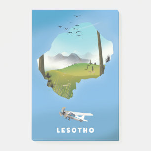 Lesotho Südafrika Skipposter Post-it Klebezettel