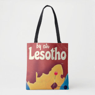 Lesotho Vintage Reiseplakat Tasche