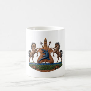 Lesotho Wappen Arme Flagge Land Symbol Heraldik Em Kaffeetasse