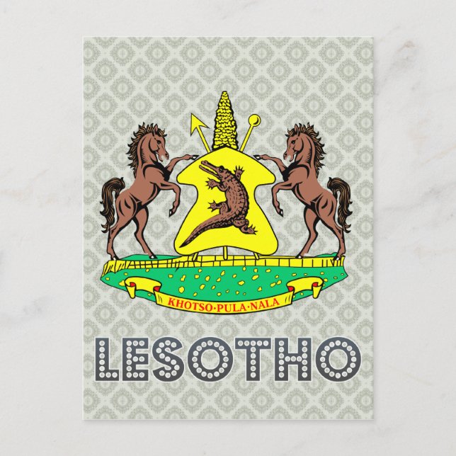 Lesotho-Wappen Postkarte (Vorderseite)