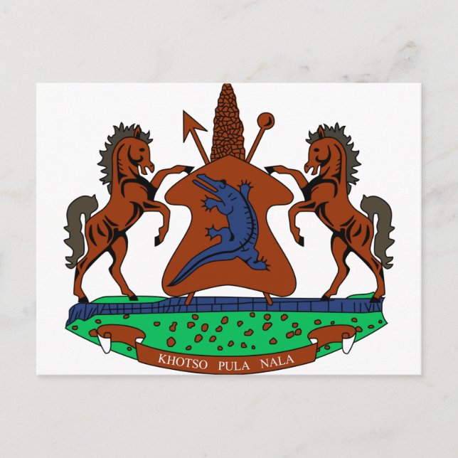 Lesotho-Wappen Postkarte (Vorderseite)