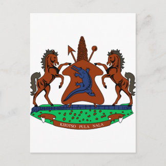 Lesotho-Wappen Postkarte