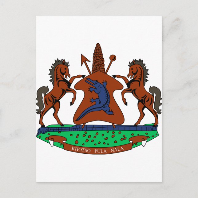 Lesotho-Wappen Postkarte (Vorderseite)
