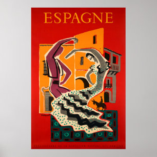 L'Espagne, Espagne, affiche de voyage