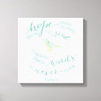 L'espoir est la chose avec plumes Citation Toile