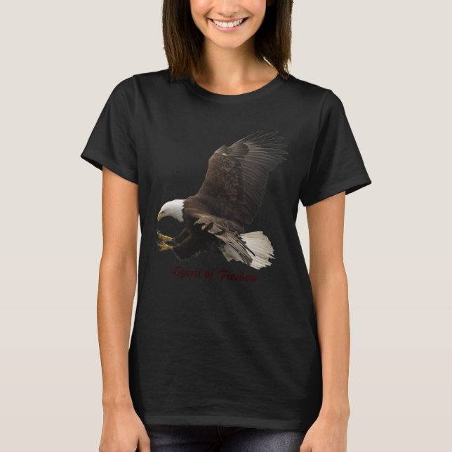 L'ESPRIT DE LA LIBERTÉ D'Aigle chauve T-shirt (Devant)