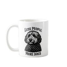 Less People More Dogs Mug - Golden Doodle