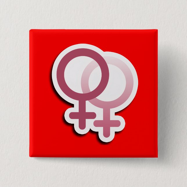 LESSBIAN LIEBE-SYMBOL-ROSA - .PNG BUTTON (Vorderseite)