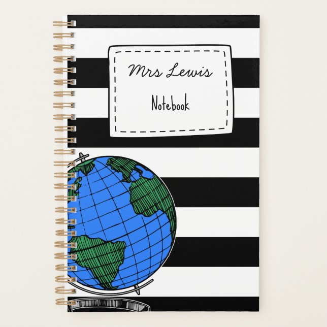 LESSON PLANNANT WITH NAME world theme Planer (Vorderseite)