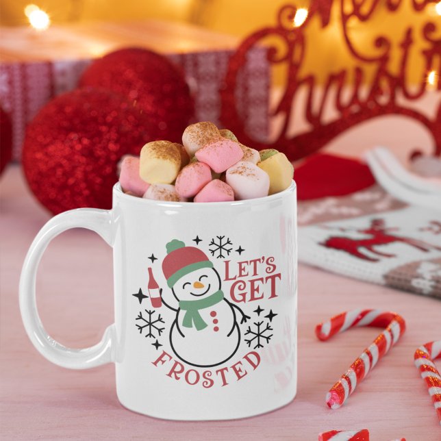 Les't get Frosted Cute Crhistmas Snowman Kaffeetasse (Von Creator hochgeladen)