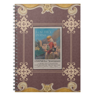 Lest They Perish Poster Notizbuch Notizblock