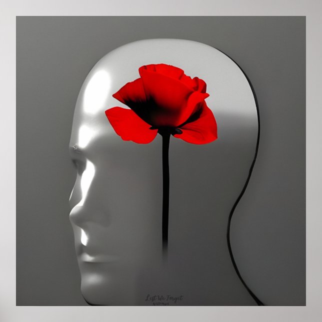 Lest we vergiss - AI Digital Art Print Poster (Vorne)