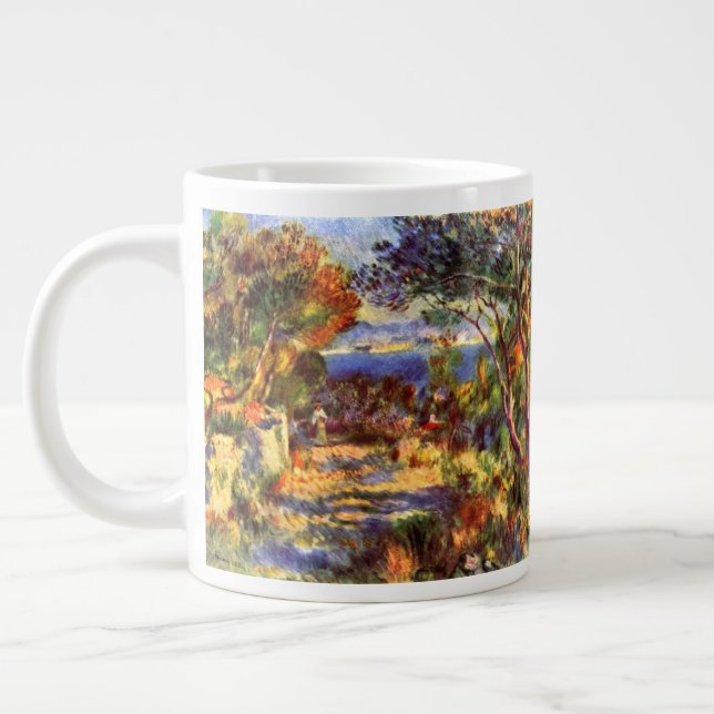 L'Estaque von Pierre Renoir, Vintager Impressionis Jumbo-Tasse (Links)