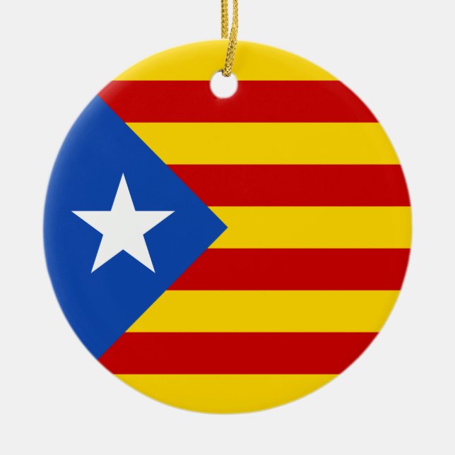 "L'Estelada Blava" katalanische Keramikornament (Vorne)