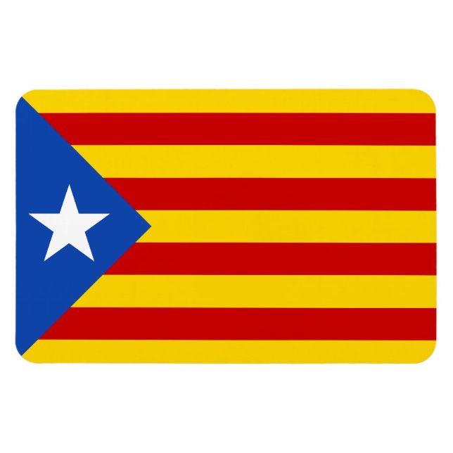 "L'Estelada Blava" Katalanische Unabhängigkeitsfla Magnet (Horizontal)