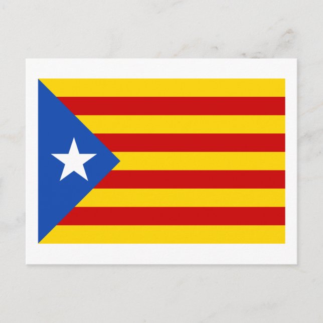 "L'Estelada Blava" Katalanische Unabhängigkeitsfla Postkarte (Vorderseite)
