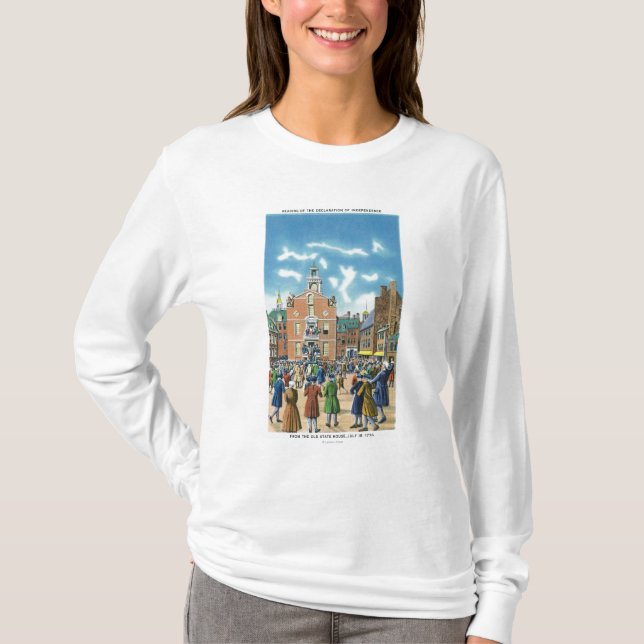 Lesung der Unabhängigkeitserklärung T-Shirt (Vorderseite)