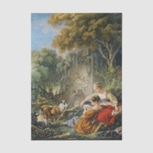 Lesung des Briefes von Francis Boucher Seidenpapier