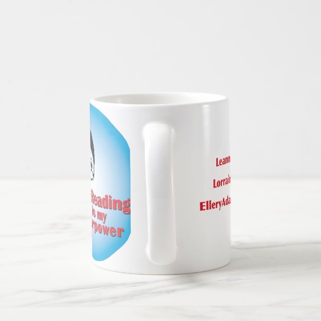 Lesung ist meine Supermacht! Kaffeetasse (Henkel)