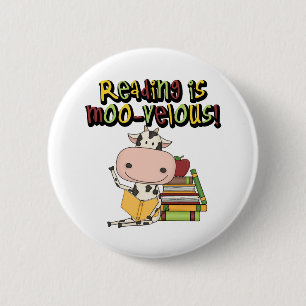 Lesung ist MOO-velous Button
