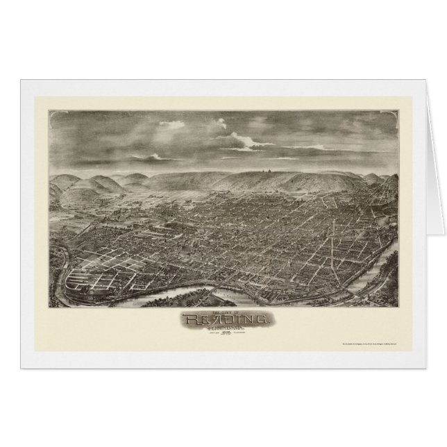 Lesung, panoramische Karte PAs - 1898 (Vorderseite (Horizontal))