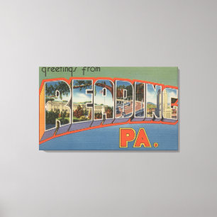 Lesung, Pennsylvania - große Buchstabe-Szenen Leinwanddruck