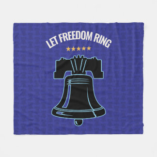 Let Freedom Ring Liberty Bell Patriotic Throw Fleecedecke