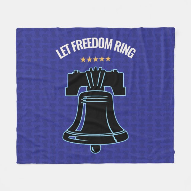Let Freedom Ring Liberty Bell Patriotic Throw Fleecedecke (Vorderseite (Horizontal))
