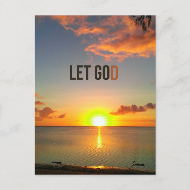 Let Go and Let God, carte postale Saipan Sunset (Devant)
