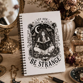Let Her Be Strange Witchy Feminist Art Notizbuch