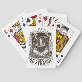 Let Her Be Strange Witchy Feminist Celestial Art Spielkarten