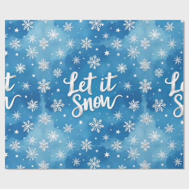  Let It Snow, Christmas, Author Natasha Us   Geschenkpapier (Flach)