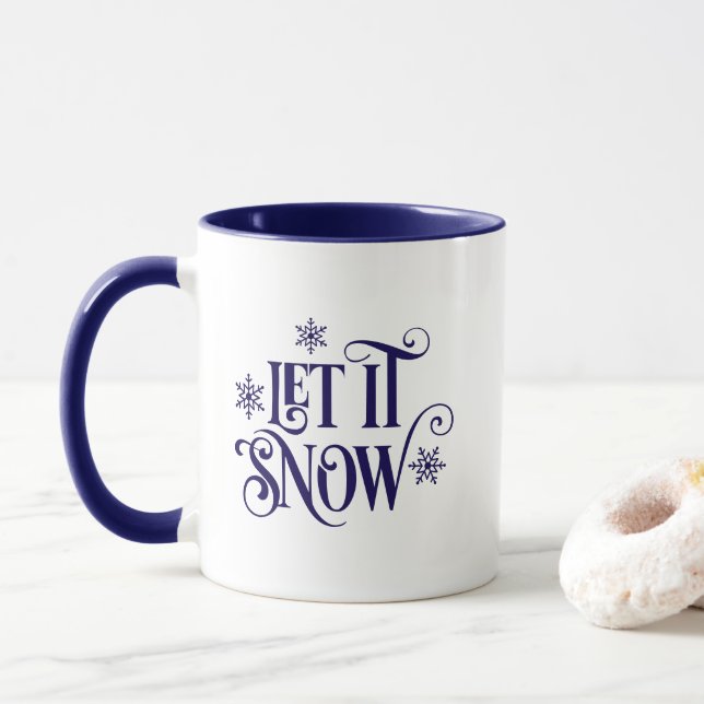 Let it Snow Coffee Mug Tasse (Mit Donut)