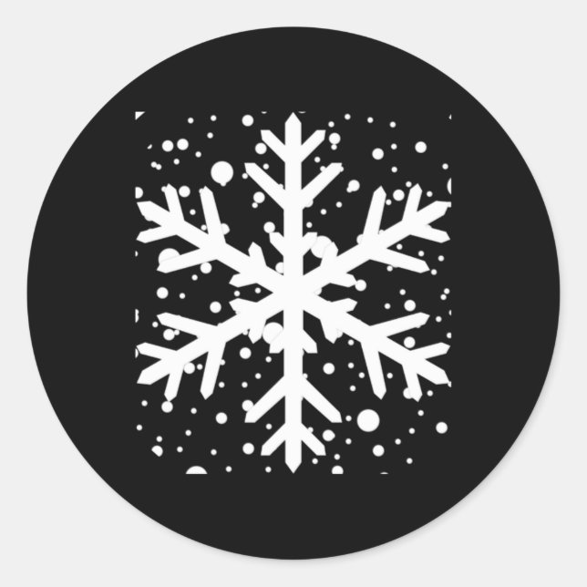 Let It Snow One Big Snowflake T Shirt  Runder Aufkleber (Vorderseite)