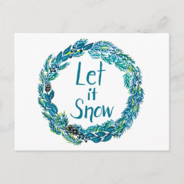 Let It Snow Postcard Postkarte