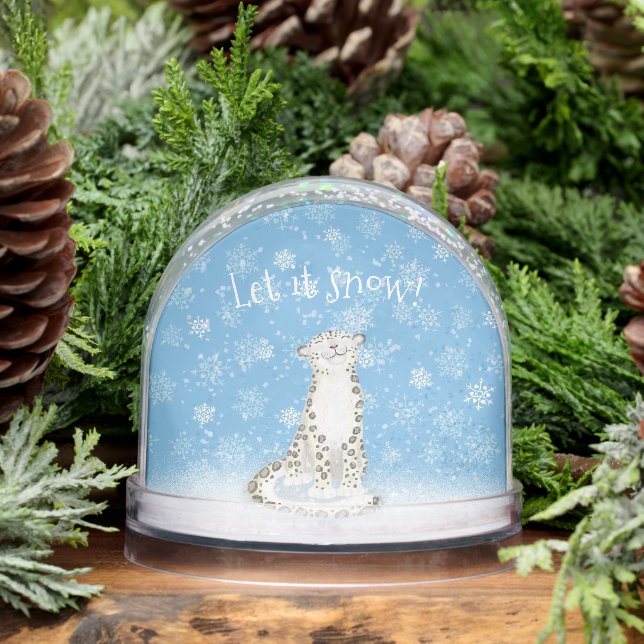 Let it snow! Snow leopard Christmas snow globe (Hiver)