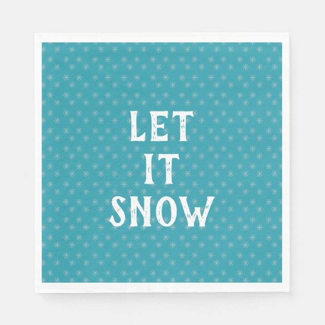 Let It Snow, Snowflake  Serviette (Vorderseite)