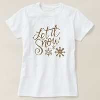 "Let it Snow" Weihnachts-Gold-Glitzer