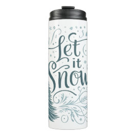 Let it snow Xmas Christmas tree  Thermosbecher