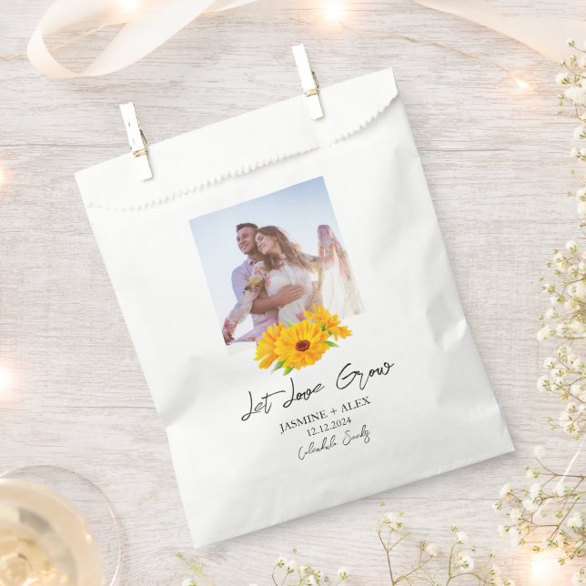 Let Love Grow l Calendula Seeds Photo Wedding  Geschenktütchen (Ausgeschnitten)