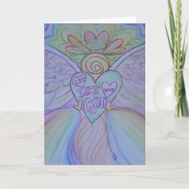 Let Love Let God Angel Art Note ou Cartes de voeux (Devant)