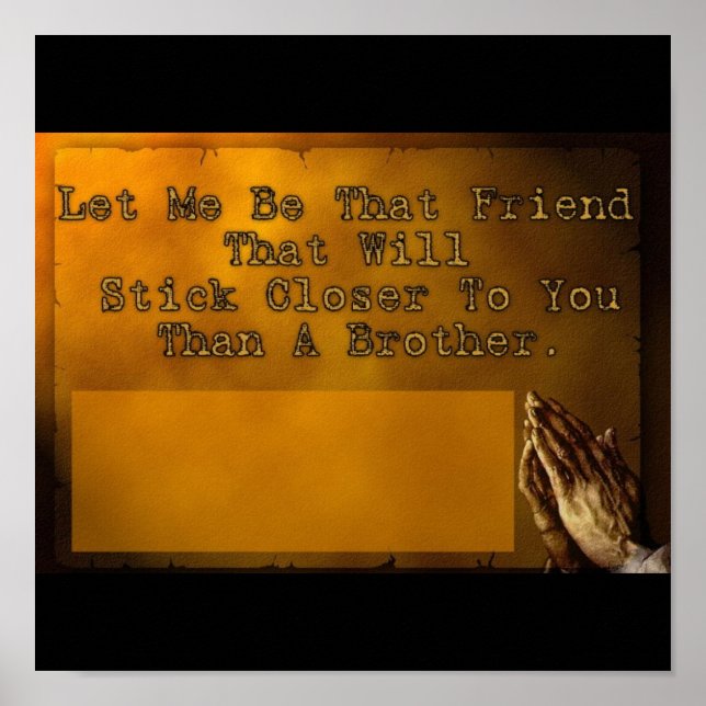 Let Me Be That Friend Poster (Vorne)