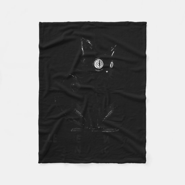 Let Me Be Weird In Peace Black Cat Graphic  Fleecedecke (Vorderseite)
