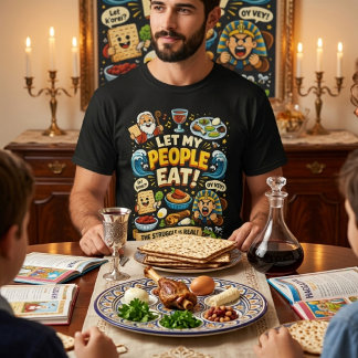 Let My People Eat Funny Passover Seder Graphic T-Shirt