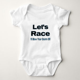 Let Rennen brenne ich Ihre Türen weg durch! Baby Strampler