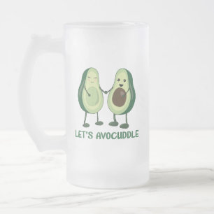 Let’s Avocuddle - Funny Avocado Pun Mattglas Bierglas