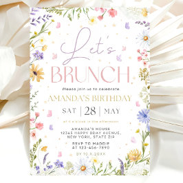 Let’s Brunch Invitation Template, Wildflower Birth Einladung