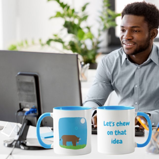 Let’s Chew on That Idea Funny Bull Tasse (Von Creator hochgeladen)